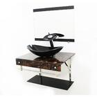 Gabinete De Vidro 60cm Iqx Inox Com Cuba Oval - Imperador