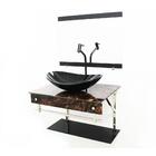 Gabinete De Vidro 60cm Iqx Inox Com Cuba Oval - Imperador