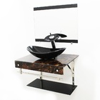 Gabinete De Vidro 60cm Iqx Inox Com Cuba Oval - Imperador