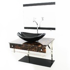 Gabinete De Vidro 60cm Iqx Inox Com Cuba Oval - Imperador