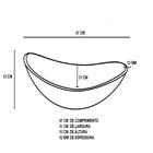 Gabinete De Vidro 60cm Iqx Inox Com Cuba Oval - Mármore Branc
