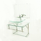 Gabinete De Vidro 60cm Iqx Inox Com Cuba Retangular - Incolor