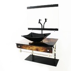 Gabinete De Vidro 60cm Iqx Inox Com Cuba Retangular - Madeira