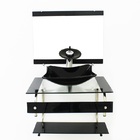 Gabinete De Vidro 60cm It Com Cuba Retangular Chanfrada - Pre