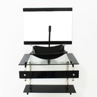 Gabinete De Vidro 60cm It Com Cuba Retangular Chanfrada - Pre