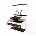 Gabinete De Vidro 60cm It Inox Com Cuba Quadrada - Imperador