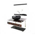 Gabinete De Vidro 60cm It Inox Com Cuba Redonda - Imperador