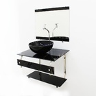 Gabinete De Vidro 60cm It Inox Com Cuba Redonda - Mármore Pre