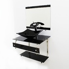 Gabinete De Vidro 60cm It Inox Com Cuba Retangular - Mármore