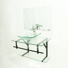 Gabinete De Vidro 70cm Apx Com Cuba Quadrada - Incolor