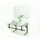 Gabinete De Vidro 70cm Apx Com Cuba Redonda - Incolor