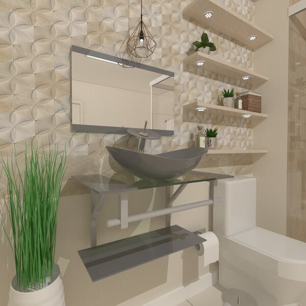 Gabinete De Vidro 70cm Com Cuba Oval Prata