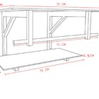 Gabinete De Vidro 70cm Com Cuba Quadrada Rosa