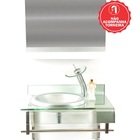 Gabinete De Vidro 70cm Curvado Duplo Inox Com Cuba Chapéu - P