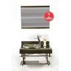 Gabinete De Vidro 70cm Full Duplo Inox Ouro Envelhecido