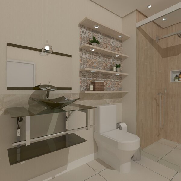 Gabinete De Vidro 70cm Iq Inox Com Cuba Quadrada - Ouro Envel