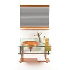 Gabinete De Vidro 70cm Para Banheiro Turquia Dourado Ekasa