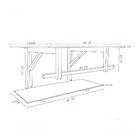 Gabinete De Vidro 80cm Ac Cuba Retangular Azul Escuro