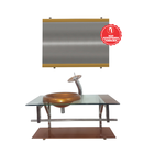 Gabinete De Vidro 80cm Iq Inox Com Cuba Chapéu Redonda - Dour