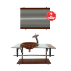 Gabinete De Vidro 80cm Iq Inox Com Cuba Chapéu Redonda - Marr