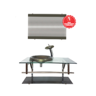 Gabinete De Vidro 80cm Iq Inox Com Cuba Chapéu Redonda - Ouro