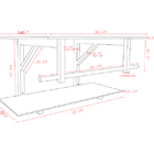 Gabinete De Vidro 80cm Iq Inox Com Cuba Quadrada - Marrom