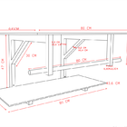 Gabinete De Vidro 80cm Iq Inox Com Cuba Redonda - Vermelho Fe