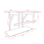 Gabinete De Vidro 90cm Ac Cuba Retangular Verde