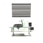 Gabinete De Vidro 90cm Curvado Duplo Inox Com Cuba Chapéu - P