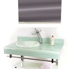 Gabinete De Vidro 90cm Full Curvado Duplo Inox Com Torneira C