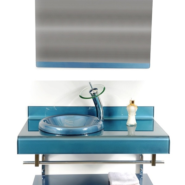 Gabinete De Vidro 90cm Full Curvado Duplo Inox Com Torneira C