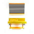 Gabinete De Vidro 90cm Full Curvado Duplo Inox Com Torneira C