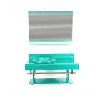 Gabinete De Vidro 90cm Full Curvado Duplo Inox Com Torneira C