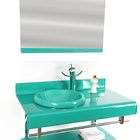 Gabinete De Vidro 90cm Full Curvado Duplo Inox Com Torneira C