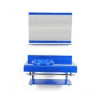 Gabinete De Vidro 90cm Full Curvado Duplo Inox Com Torneira C