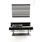 Gabinete De Vidro 90cm Full Curvado Duplo Inox Com Torneira C