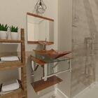 Gabinete De Vidro Com Cuba Quadrada + Torneira Dourado Real