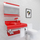 Gabinete de Vidro de 70 cm  Vermelho Absoluto Deckol