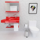 Gabinete de Vidro de 70 cm  Vermelho Absoluto Deckol