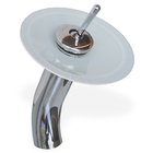 Gabinete de Vidro de 70 cm Branco com Torneira Cascata Branca