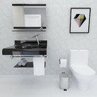 Gabinete de Vidro de 70 cm Preto Absoluto Deckol