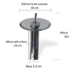 Gabinete de Vidro de 70 cm Vinho com Torneira Cascata Vinho