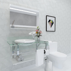 Gabinete de Vidro de 90 cm Branco