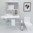 Gabinete de Vidro de 90 cm Branco Absoluto Deckol