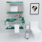 Gabinete de Vidro de 90 cm Verde