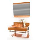 Gabinete De Vidro Espanha 70cm Iq Inox Dourado Real