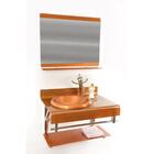 Gabinete De Vidro Espanha 70cm Iq Inox Dourado Real