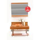 Gabinete De Vidro Espanha 70cm Iq Inox Dourado Real