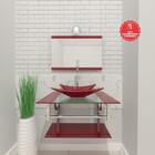 Gabinete De Vidro Inox 60cm Cuba Quadrada Cqp