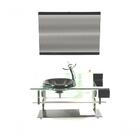 Gabinete De Vidro Inox 90cm Curvado Duplo Preto